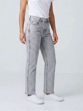 WE THE FREE Women's High Rise Straight Leg Risk Taker Jeans - Grey, Sz 32W